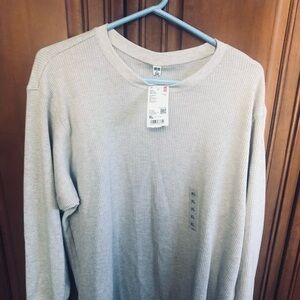 Brand new women Waffle crew neck long sleeve. XL color ivory